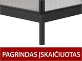 Oranžerijos, pavėsinės stiklas 12m², 4,2x2,86x2,84m su pagrindu, Juodas