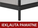 Ziemas dārzs, lapene stikls 12m², 4,2x2,86x2,84m ar pamatni, Melns