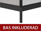 Orangeri, paviljong i glas 12m², 4,2x2,86x2,84m med bas, Svart