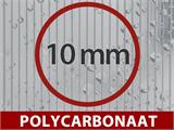 Tuinbouw broeikassen 10mm polycarbonaat TITAN Peak 360, 14,7m², 3,5x4,2m, Zilver
