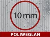 Profesjonalny szklarnia z poliwęglanu 10mm TITAN Peak 360, 14,7m², 3,5x4,2m, srebrna