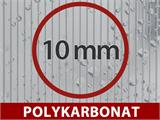 Kommersiell växthus 10mm polykarbonat Förlängning, TITAN Arch 196, 15,75m², 7,5x2,1m, Silver