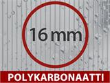 Terassikatos Legend polykarbonaattikatolla, 4x6m, Antrasiitti