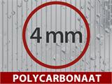 Broeikas Polycarbonaat 5,92m², 1,9x3,12x2,01m met basis, Groen