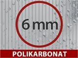 Staklenik polikarbonatni TITAN Classic 480, 9,7m², 2,35x4,12m, Srebrna