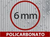 Serra Orangerie in Policarbonato, Ottagonale 7,37m², 2,98x2,98x2,78m, Bianco