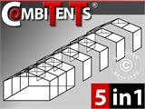 Tente de réception, SEMI PRO Plus CombiTents® 7x14m 5-en-1, Blanc