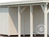 Wooden carport w/shed, 3.6x7.62x2.32 m, 23.1 m², Natural, COMPLETE SET