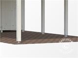 Tettoia per auto con casetta in legno, 3,6x7,62x2,32m, 23,1m², Naturale, SET COMPLETO