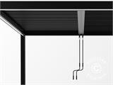 Bioclimatic pergola gazebo San Pablo w/sliding doors, 3x5.8 m, Black