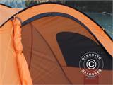 Camping tent pop-up, Flashtents®, 4 persons, Medium PT-1, Orange/Dark grey
