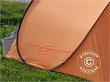 Camping tent pop-up, Flashtents®, 4 persons, Medium PT-2, Orange/Dark grey ONLY 1 PC. LEFT