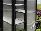 Mini Invernadero de policarbonato 0,51x0,91x1,68m, 0,46m², Negro