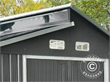 Caseta de jardín metálica con claraboya 2,35x1,73x2,25m ProShed®, Antracita