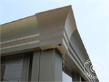 Gazebo San Bruno w/polycarbonate sidewalls, 3.6x5 m, Brass