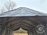 Tente Abri Garage PRO 3,77x7,3x3,18m PVC, Gris