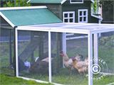 Chicken coop run, extension, 1.08x1.44x0.83 m, White