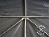 Tente de Stockage PRO 7x7x3,8m PVC avec lucarne, Gris