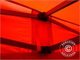 Tente pliante FleXtents Basic, 3x3m Rouge, avec 4 cotés