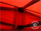 Tente pliante FleXtents Basic v.2, 2x2m Rouge, avec 4 cotés