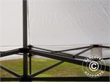 Tente pliante FleXtents Basic 3x6m Noir, avec 6 cotés