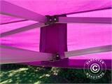Tente pliante FleXtents PRO 3x3m Violet, avec 4 cotés