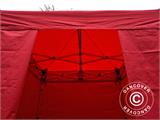 Tente pliante FleXtents PRO 2x2m Rouge, avec 4 cotés