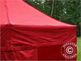 Vouwtent/Easy up tent FleXtents PRO 2x2m Rood, inkl. 4 zijwanden