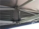 Tente pliante FleXtents Basic 110, 3x3m Noir, avec 4 cotés