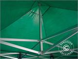 Tente pliante FleXtents PRO 3x3m Vert, incl. 4 rideaux decoratifs