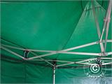 Tente pliante FleXtents PRO 4x4m Vert, avec 4 cotés