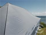 Tente pliante FleXtents PRO Trapezo 3x6m Gris, avec 4 cotés