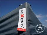 Tente pliante FleXtents PRO 3x3m Gris, avec 4 cotés