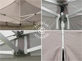 Vouwtent/Easy up tent FleXtents PRO "Peaked" 3x6m Latte, inkl. 6 zijwanden