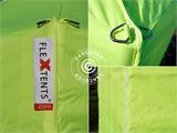 Gazebo pieghevole FleXtents PRO 3x3m Giallo Fluo/verde, inclusi 4 fianchi