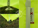 Gazebo pieghevole FleXtents Xtreme 50 3x3m Giallo Fluo/verde, inclusi 4 fianchi