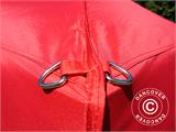 Tente pliante FleXtents PRO 3x6m Rouge, avec 6 cotés