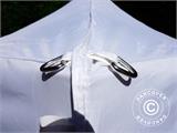 Tente Pliante FleXtents PRO "Wave" 3x3m Blanc, avec 4 rideaux decoratifs
