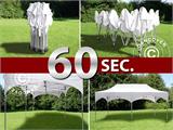 Faltzelt FleXtents PRO "Arched" 3x6m Weiss, mit 6 Seitenwänden