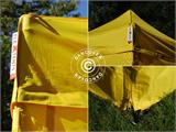 Vouwtent/Easy up tent FleXtents PRO 3x3m Geel, inkl. 4 Zijwanden