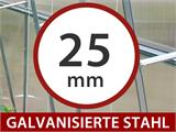 Gewächshaus Polycarbonat TITAN Arch 90, 18m², 3x6 m, Silber