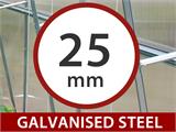 Greenhouse Polycarbonate Extension, TITAN Arch 90, 6 m², 3x2 m, Silver