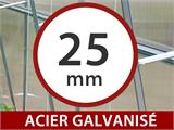 Serre polycarbonate TITAN Arch 90, 24m², 3x8m, Argent