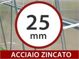 Serra in policarbonato TITAN Arch 90, 24m², 3x8m, Argento