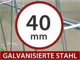 Gewächshaus aus Polycarbonat, Strong NOVA 36m², 6x6m, Silber