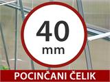 Staklenik polikarbonatni, Strong NOVA 48m², 6x8m, Srebrna