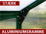 Drivhus polycarbonat 5,7m², Palram/Canopia, 1,85x3,06x2,08m, Grøn