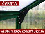 Staklenik polikarbonatni 5,7m², Palram/Canopia, 1,85x3,06x2,08m, Zelena