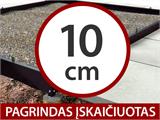 Šiltnamio stiklas 3x3,68x2,6m su pagrindu, 11,04m² ,Juoda