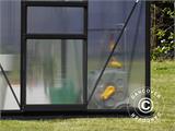 Greenhouse Polycarbonate 5.92 m², 1.9x3.12x2.01 m w/base, Black